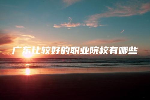 广东比较好的职业院校有哪些 广东比较好的职业院校有哪些