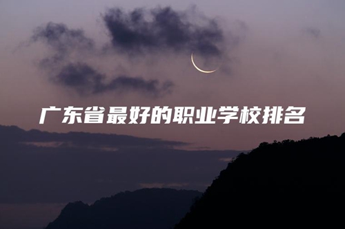广东省最好的职业学校排名 广东省最好的职业学校排名