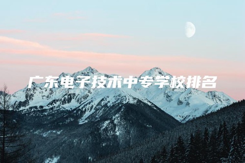 广东电子技术中专学校排名 广东电子技术中专学校排名