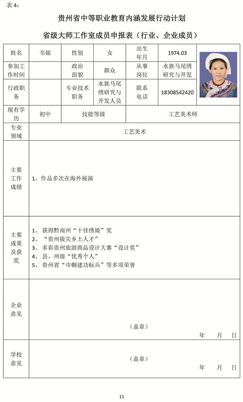三都水族自治县民族中等职业学校韦娘